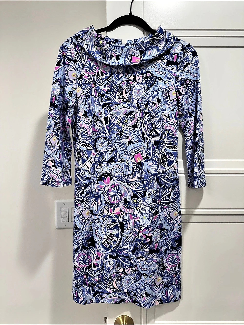 Lilly Pulitzer Sabrina Dress Floral Mini Dress Blue & Pink XS